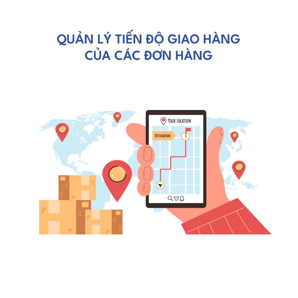 Quản lý tiến độ giao hàng của các đơn hàng